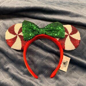 Disney Parks Minnie Mouse Peppermint Cane Headband NWT (Candy Cane Cutie)